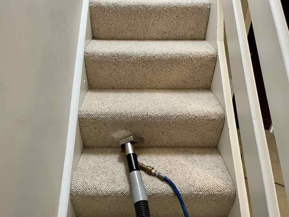 Stairs carpet cleaning